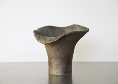 Raku bloemige vaas